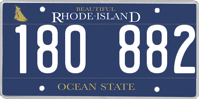 RI license plate 180882