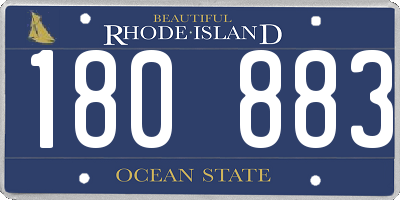 RI license plate 180883