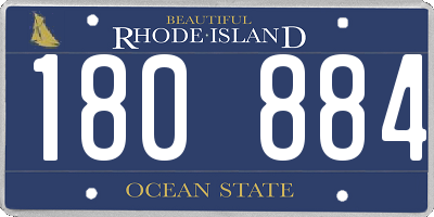 RI license plate 180884
