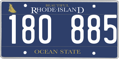 RI license plate 180885