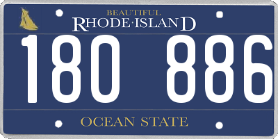 RI license plate 180886