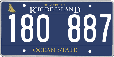 RI license plate 180887