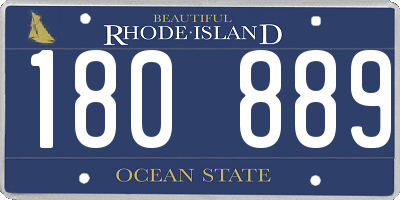 RI license plate 180889