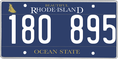 RI license plate 180895