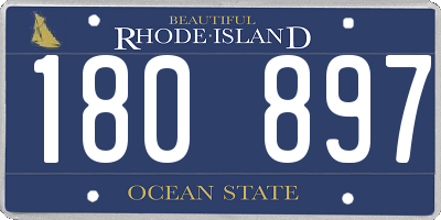 RI license plate 180897