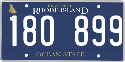 RI license plate 180899