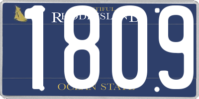 RI license plate 1809