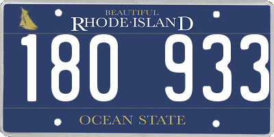 RI license plate 180933