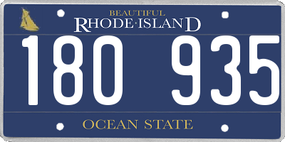 RI license plate 180935