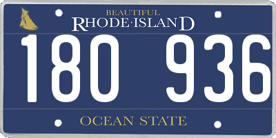 RI license plate 180936