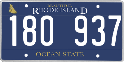 RI license plate 180937