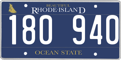 RI license plate 180940
