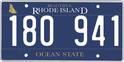 RI license plate 180941