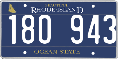 RI license plate 180943