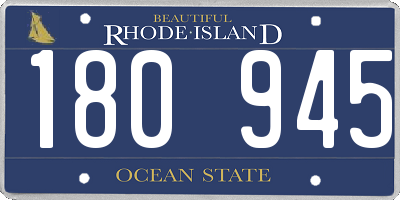 RI license plate 180945
