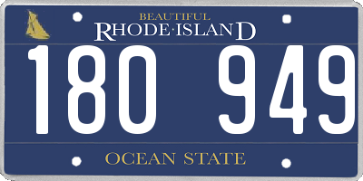 RI license plate 180949