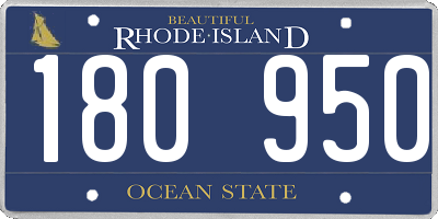 RI license plate 180950