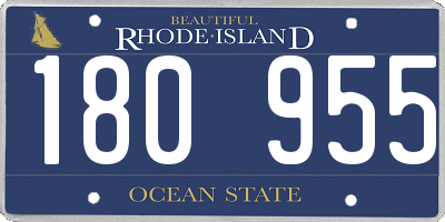 RI license plate 180955