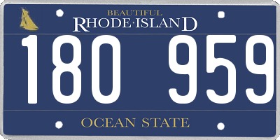 RI license plate 180959