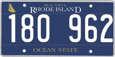 RI license plate 180962