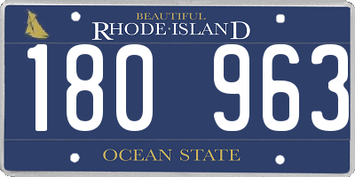 RI license plate 180963