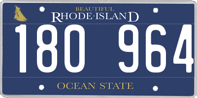 RI license plate 180964
