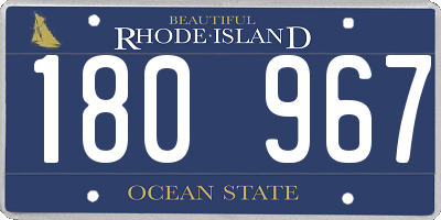 RI license plate 180967