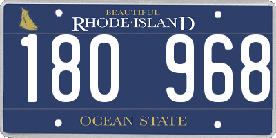 RI license plate 180968