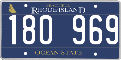 RI license plate 180969