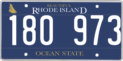 RI license plate 180973