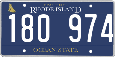 RI license plate 180974