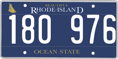 RI license plate 180976