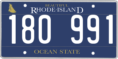 RI license plate 180991