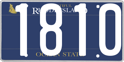 RI license plate 1810