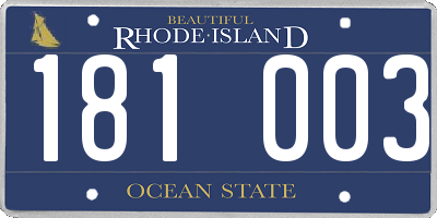 RI license plate 181003