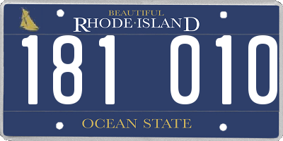 RI license plate 181010