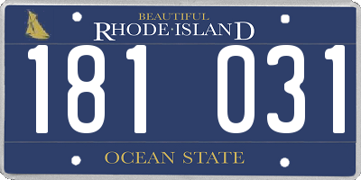 RI license plate 181031