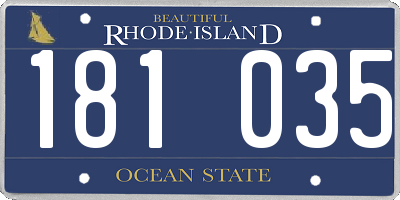 RI license plate 181035