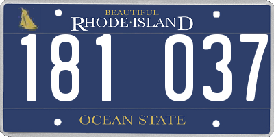 RI license plate 181037
