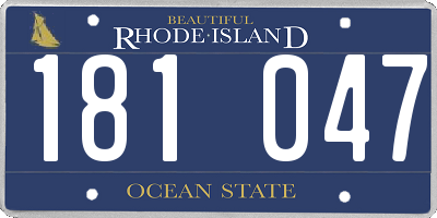 RI license plate 181047