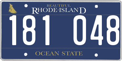 RI license plate 181048