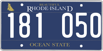 RI license plate 181050