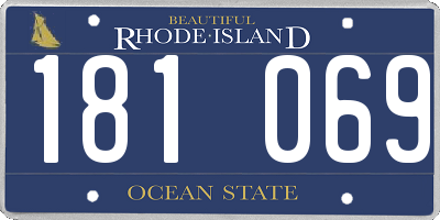 RI license plate 181069
