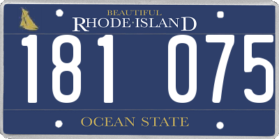 RI license plate 181075