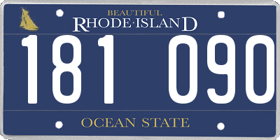 RI license plate 181090