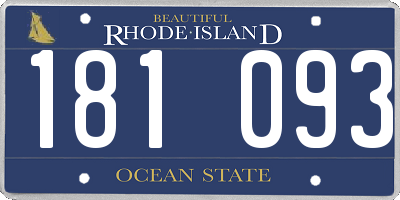 RI license plate 181093