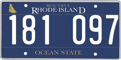 RI license plate 181097