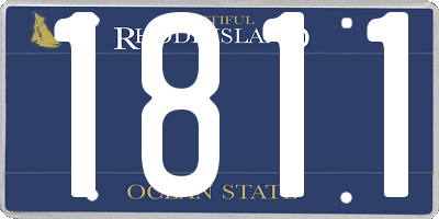 RI license plate 1811