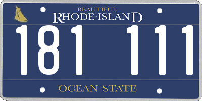 RI license plate 181111