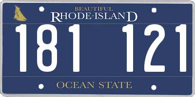 RI license plate 181121